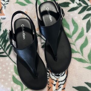 Calvin Klein Women's Sleek Black Sandals